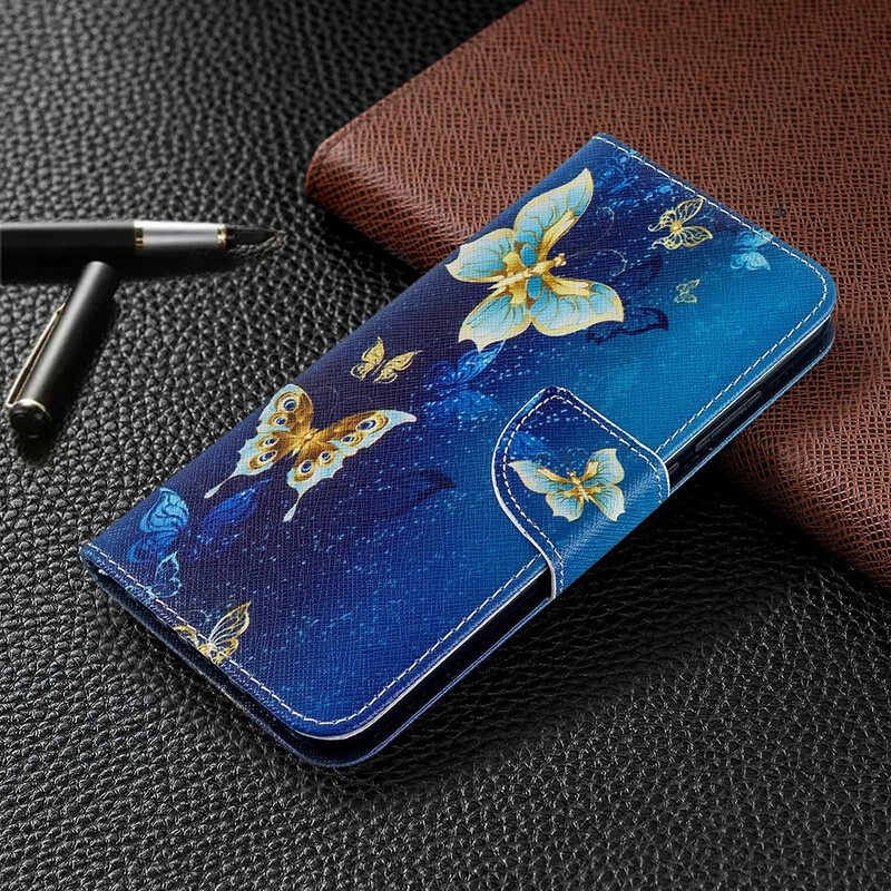 Kotelot Xiaomi Redmi Note 8T Golden Butterflies