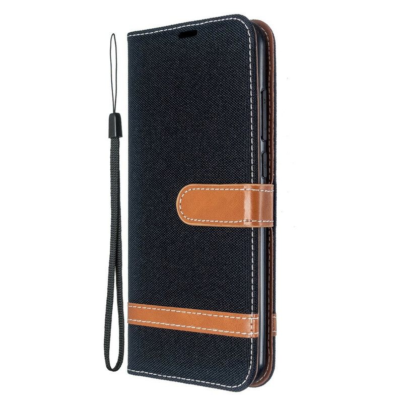 Kotelot Xiaomi Redmi Note 8T Suojaketju Kuori Kangas- Ja Nahkaefektihihna