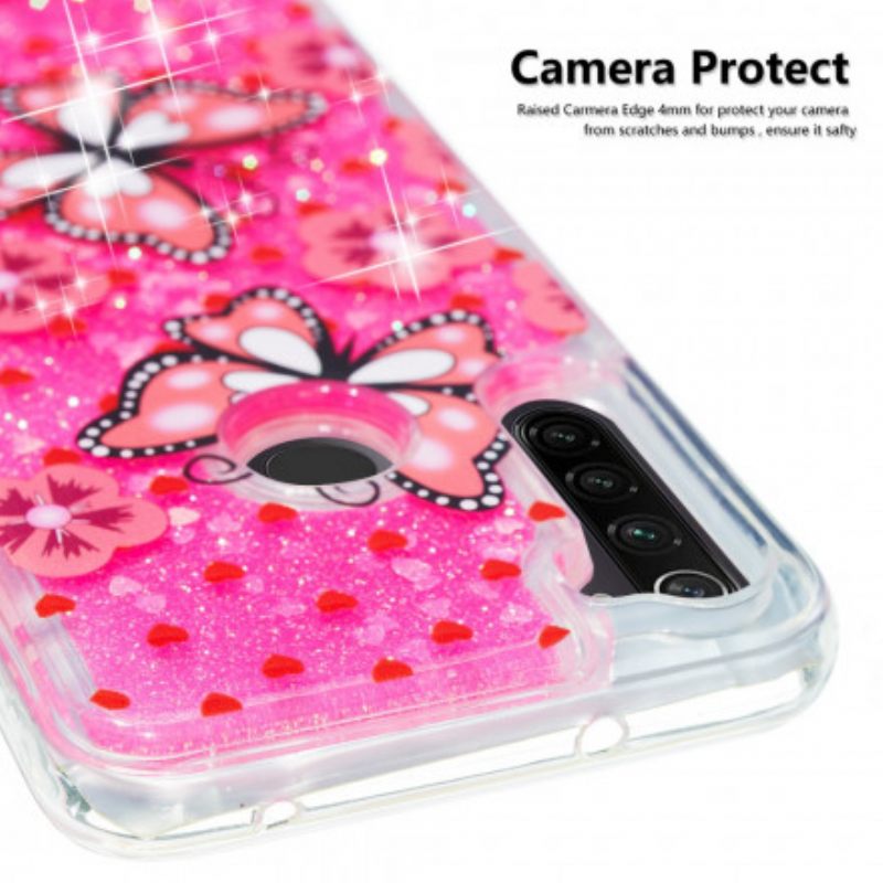 Kuori Xiaomi Redmi Note 8T Glitter Butterflies