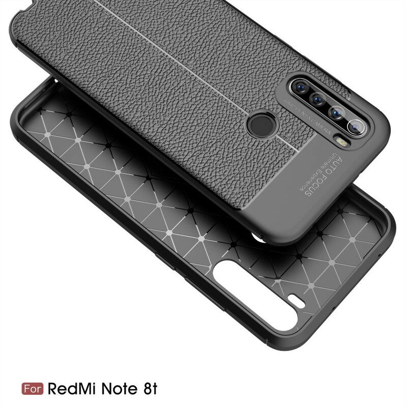 Kuori Xiaomi Redmi Note 8T Nahkaefekti Litsi Kaksinkertainen Linja