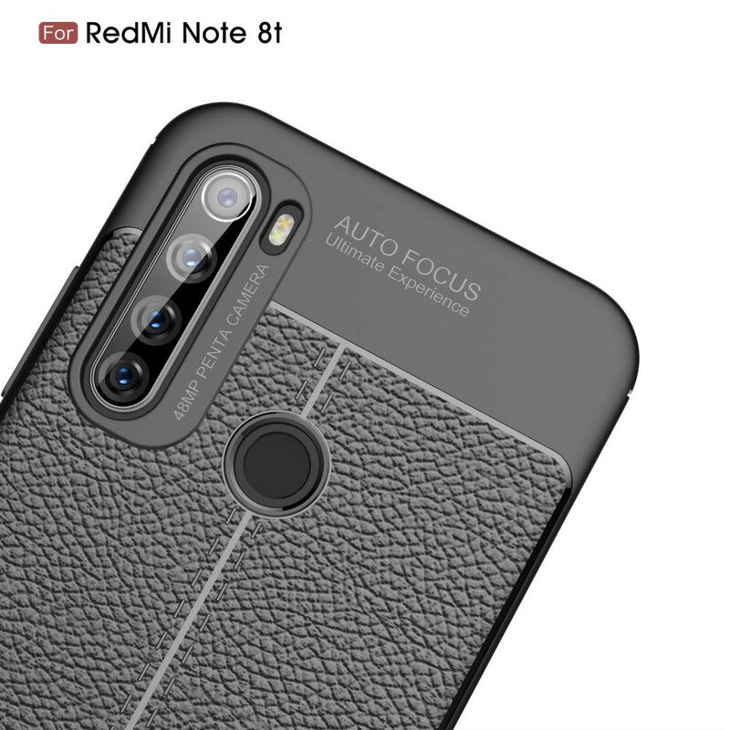 Kuori Xiaomi Redmi Note 8T Nahkaefekti Litsi Kaksinkertainen Linja