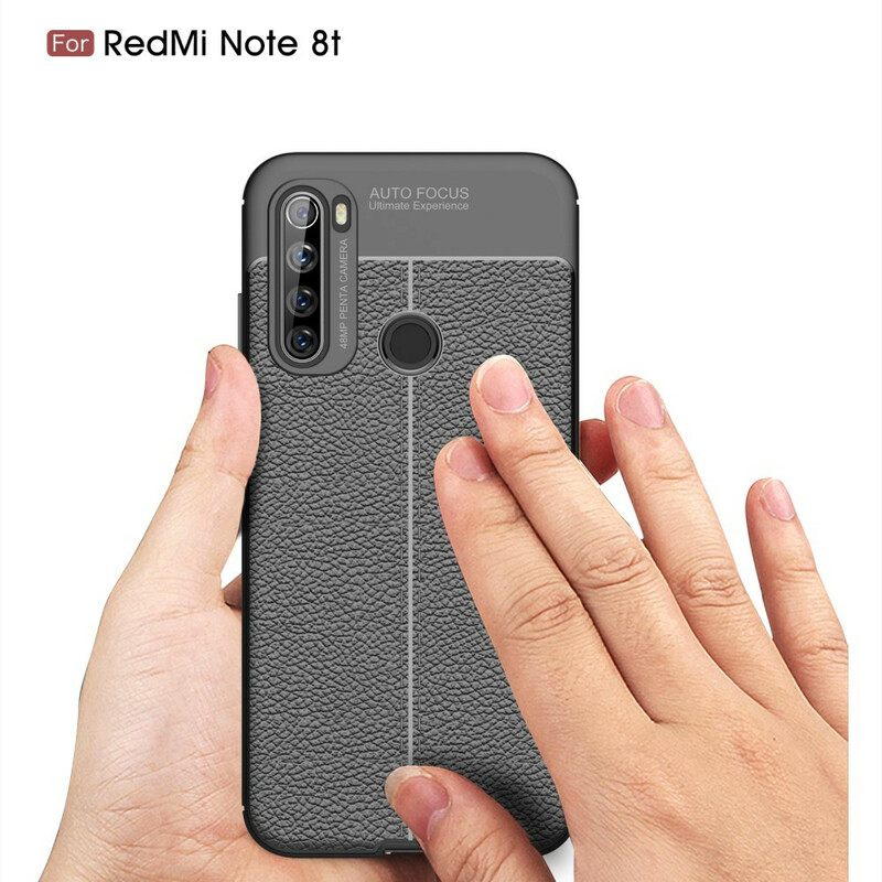 Kuori Xiaomi Redmi Note 8T Nahkaefekti Litsi Kaksinkertainen Linja