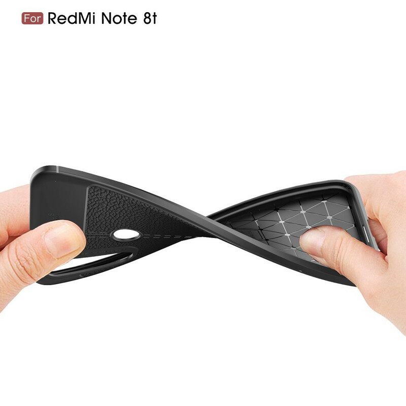 Kuori Xiaomi Redmi Note 8T Nahkaefekti Litsi Kaksinkertainen Linja