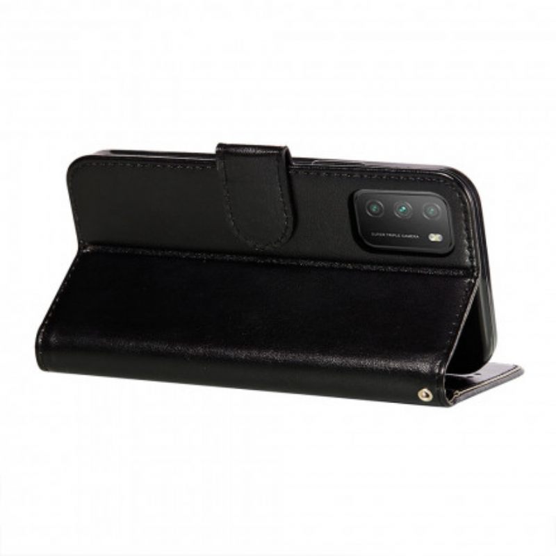 Kotelot Poco M3 Monochrome Leather Style