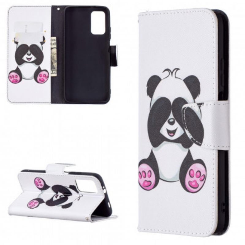 Nahkakotelo Poco M3 Panda Hauskaa