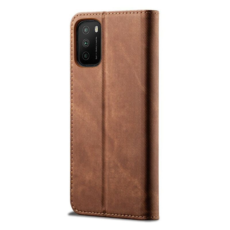 Puhelinkuoret Poco M3 Kotelot Flip Denim Kangas