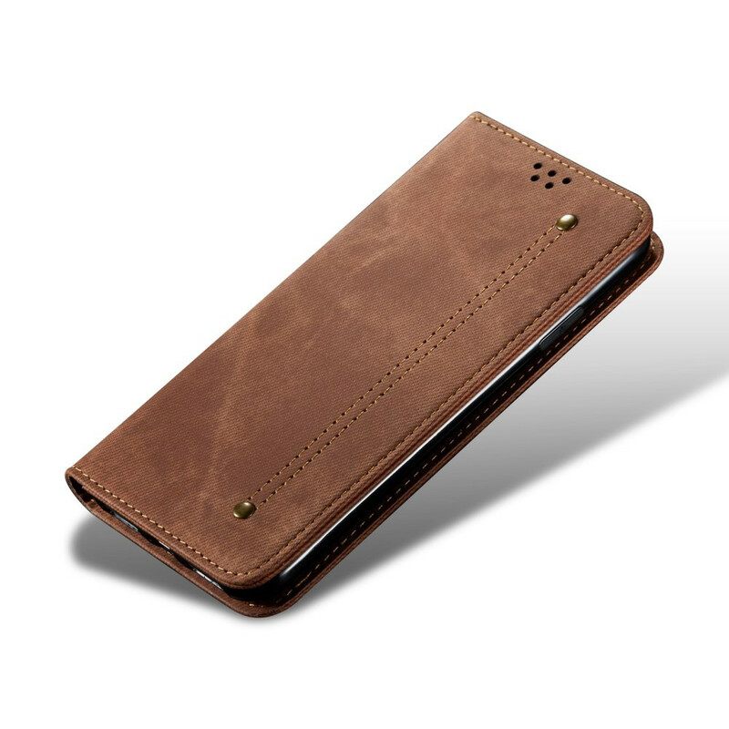 Puhelinkuoret Poco M3 Kotelot Flip Denim Kangas