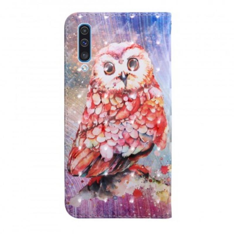 Kotelot Samsung Galaxy A50 Owl The Painter