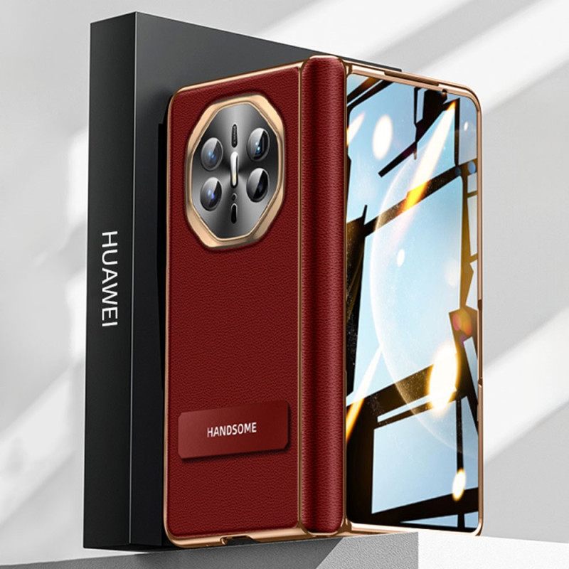 Kuori Huawei Mate X6 Teksturoitu Tekonahka Näytönsuojalla