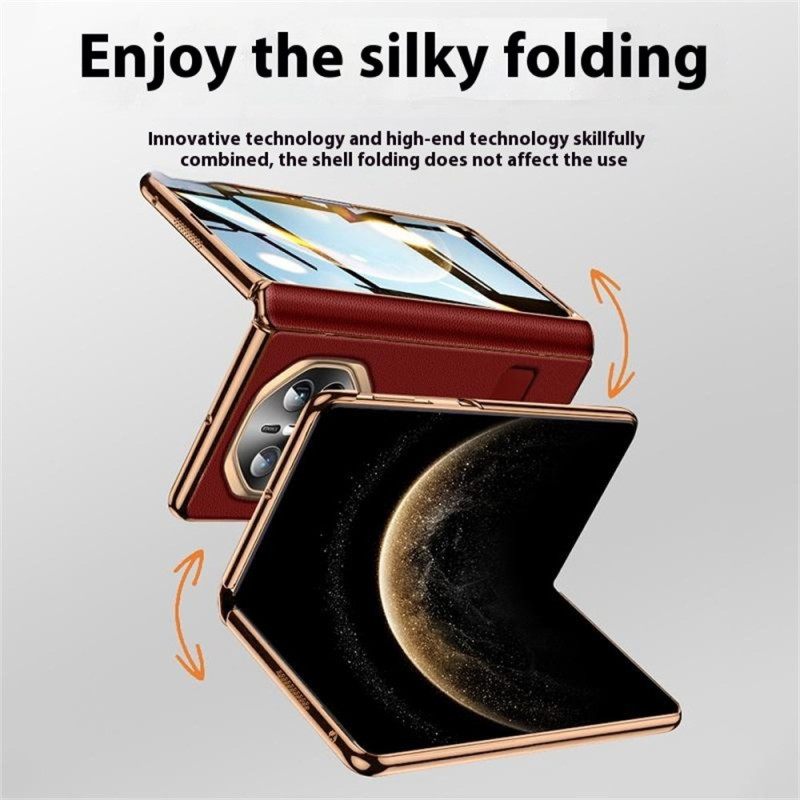 Kuori Huawei Mate X6 Teksturoitu Tekonahka Näytönsuojalla