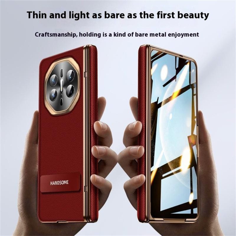 Kuori Huawei Mate X6 Teksturoitu Tekonahka Näytönsuojalla