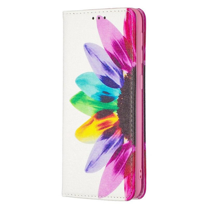 Puhelinkuoret Samsung Galaxy A20e Kotelot Flip Flower Watercolour