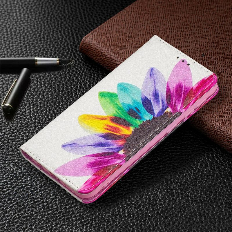 Puhelinkuoret Samsung Galaxy A20e Kotelot Flip Flower Watercolour