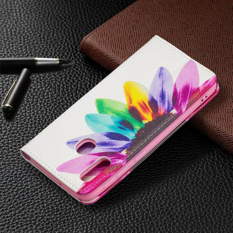 Puhelinkuoret Samsung Galaxy A20e Kotelot Flip Flower Watercolour