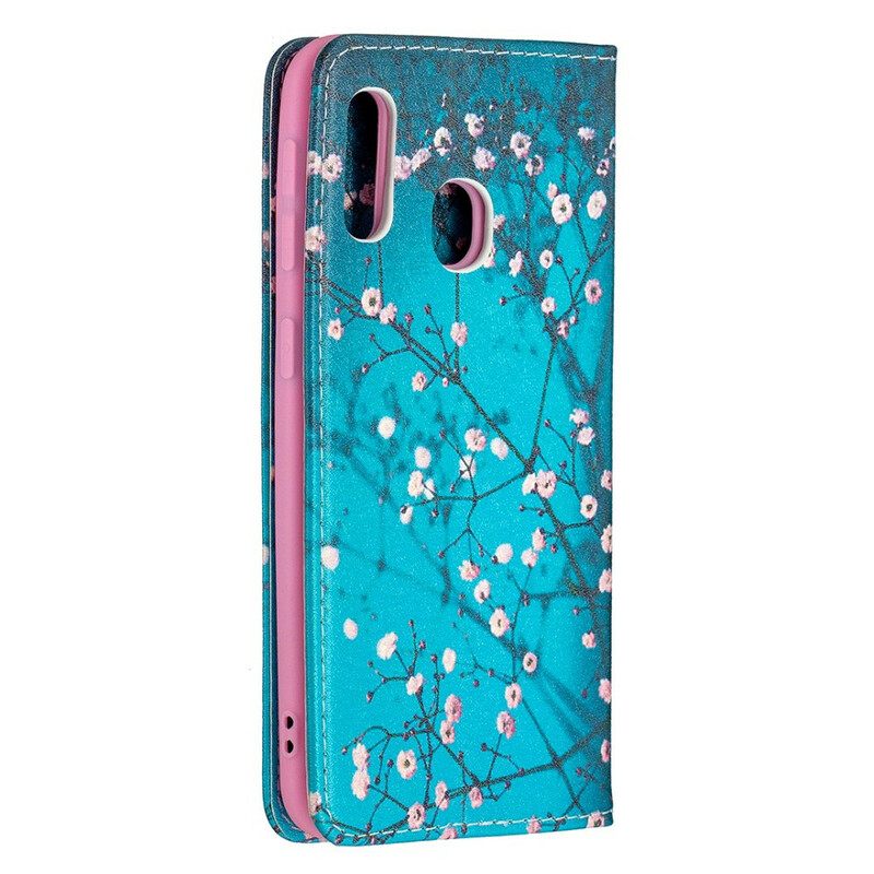 Puhelinkuoret Samsung Galaxy A20e Kotelot Flip Kukkivat Oksat