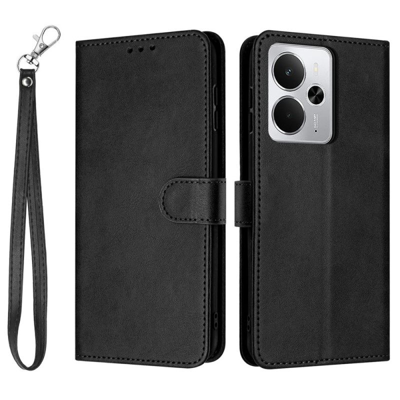 Kotelot Realme 14t 5g Puhelinkuoret Nahkaefekti Ja Nauha