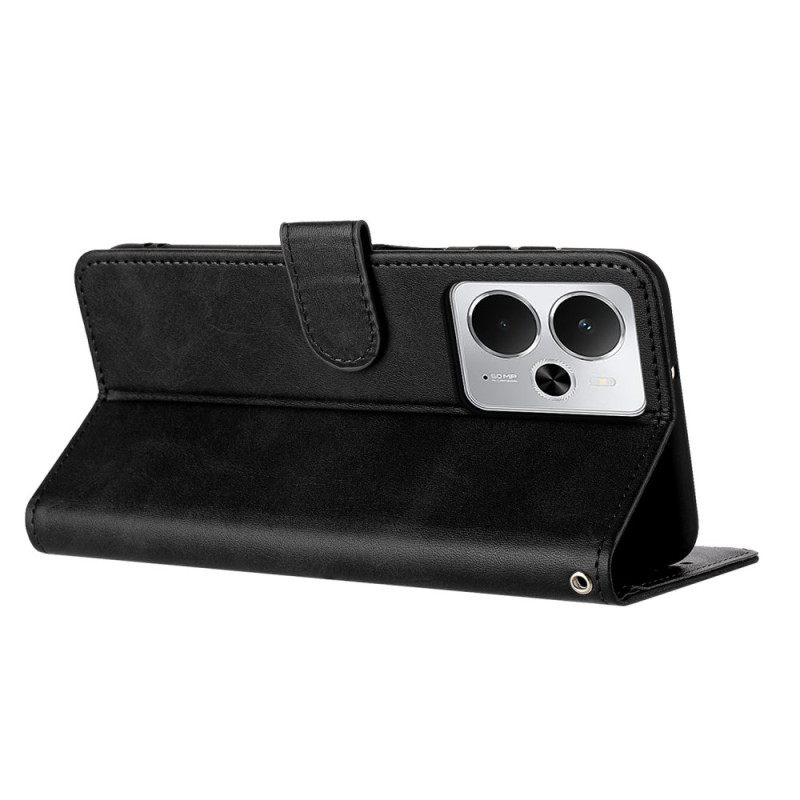 Kotelot Realme 14t 5g Puhelinkuoret Nahkaefekti Ja Nauha