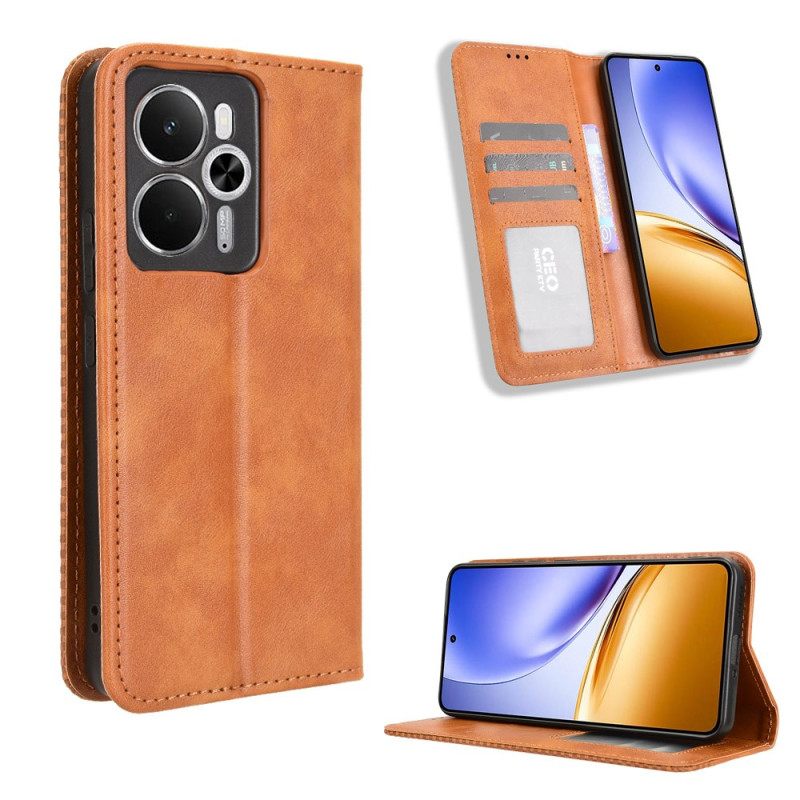 Nahkakotelo Realme 14t 5g Vintage-friisi