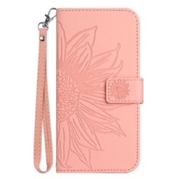 Kotelot Xiaomi Redmi Note 14 5g Puhelinkuoret Auringonkukkakuvio Ja Hihna