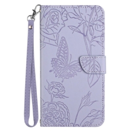 Kotelot Xiaomi Redmi Note 14 5g Puhelinkuoret Perhoskuvio Ja Hihna