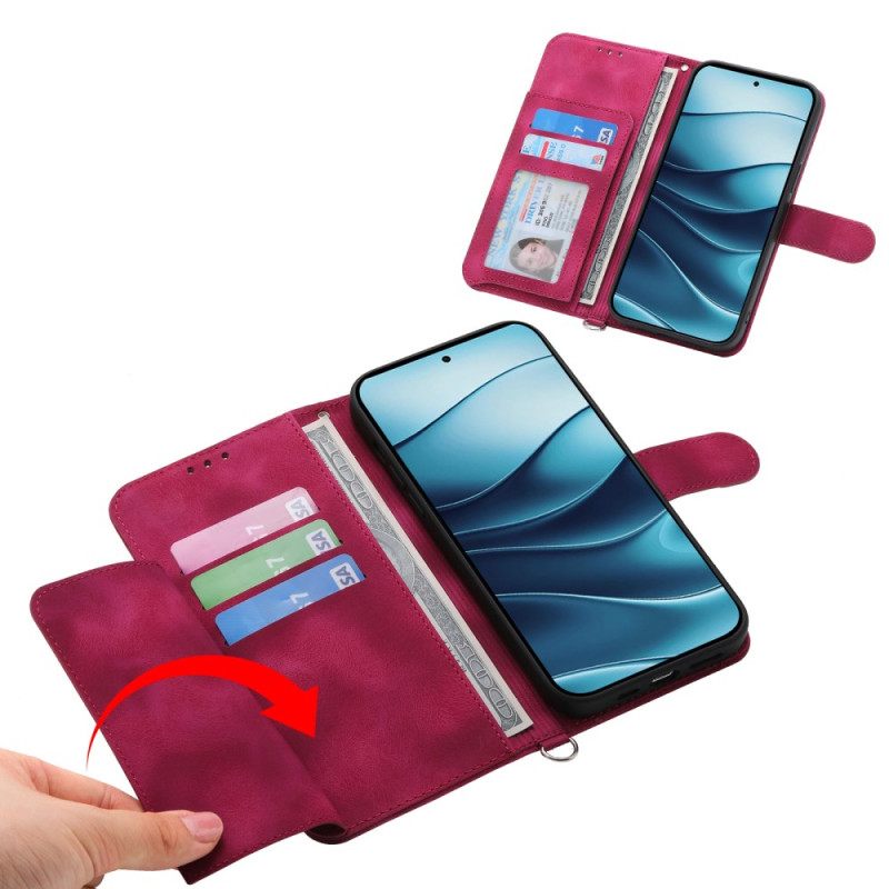 Kotelot Xiaomi Redmi Note 14 5g Puhelinkuoret Pitsikuvioinen Lompakko Hihnalla Ja Olkahihnalla