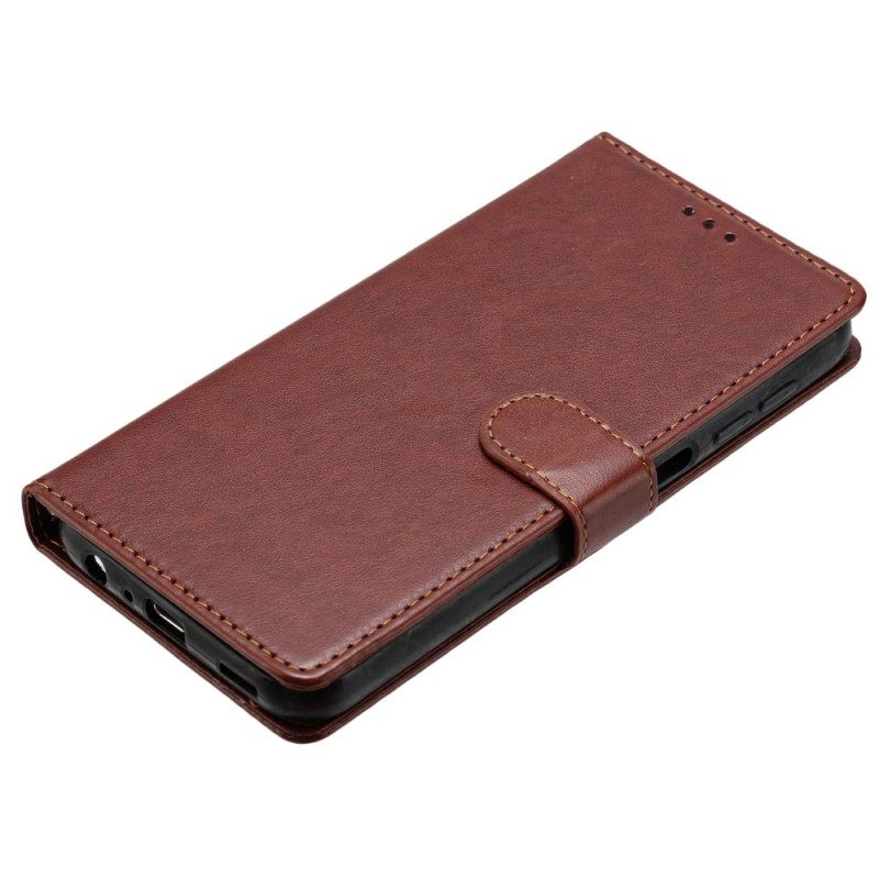 Kotelot Xiaomi Redmi Note 14 5g Yksivärinen Nahkakuvio Ja Hihna