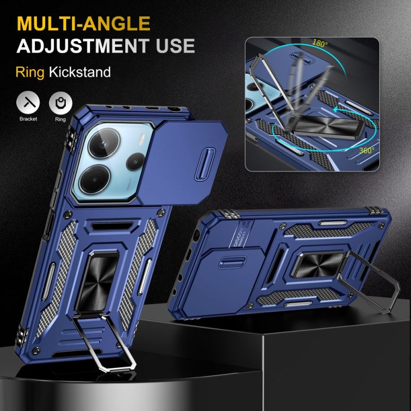 Kuori Xiaomi Redmi Note 14 5g Erittäin Kestävä Jalustalla Ja Linssinsuojalla