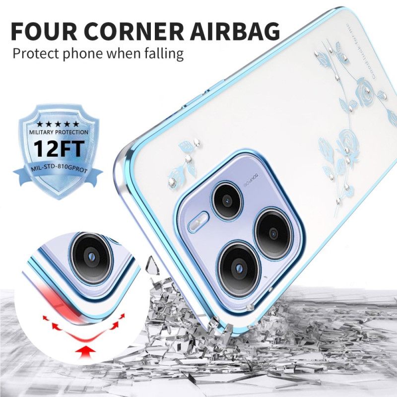 Kuori Xiaomi Redmi Note 14 5g Kadem Kukkia Ja Strasseja