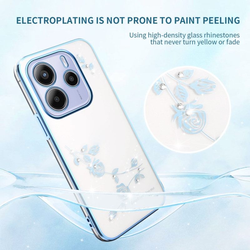 Kuori Xiaomi Redmi Note 14 5g Kadem Kukkia Ja Strasseja