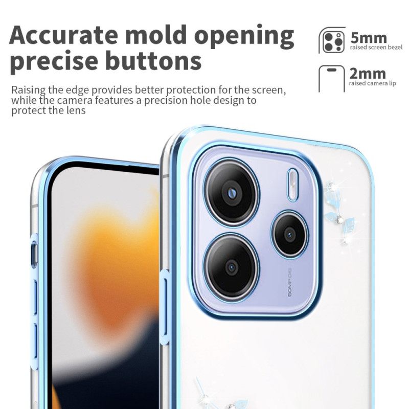 Kuori Xiaomi Redmi Note 14 5g Kadem Kukkia Ja Strasseja