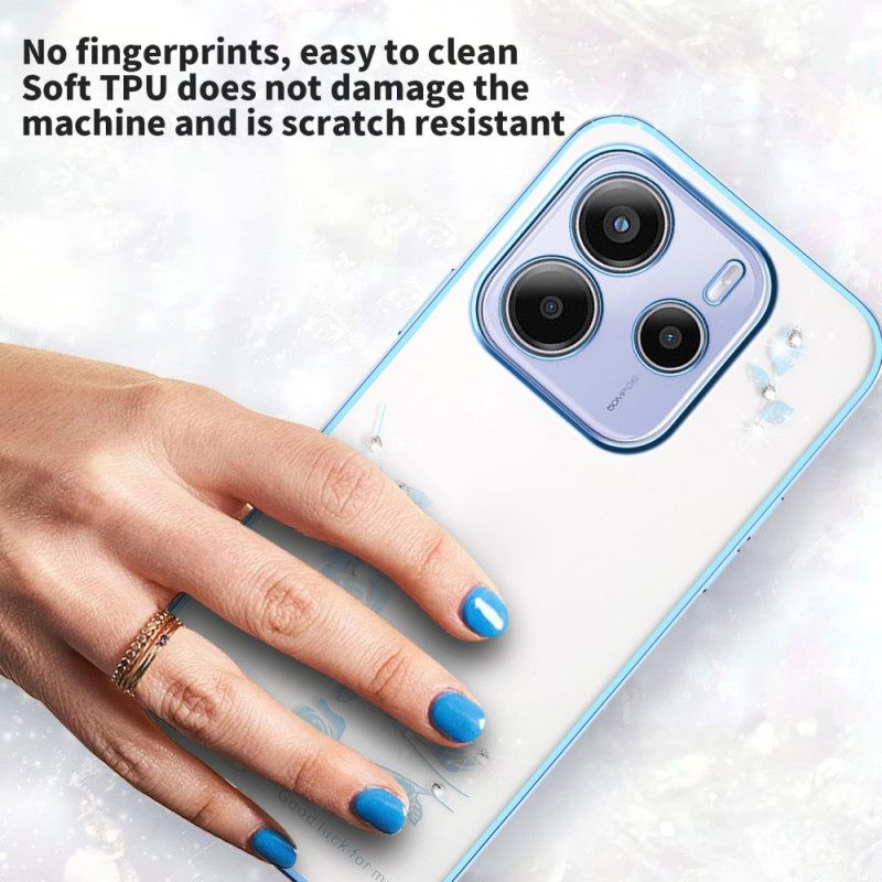 Kuori Xiaomi Redmi Note 14 5g Kadem Kukkia Ja Strasseja