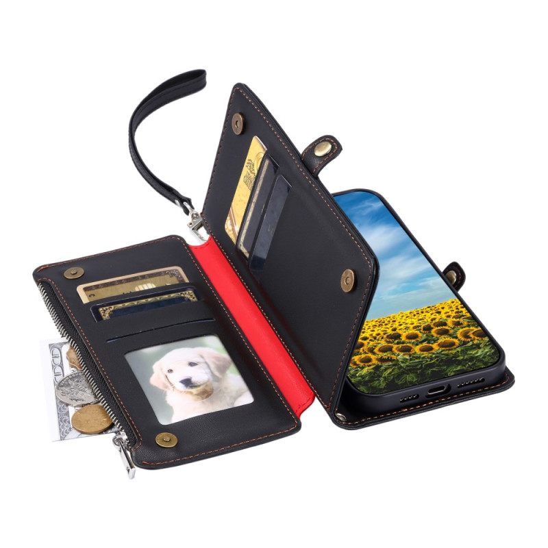 Nahkakotelo Xiaomi Redmi Note 14 5g Lompakko Säädettävällä Hihnalla