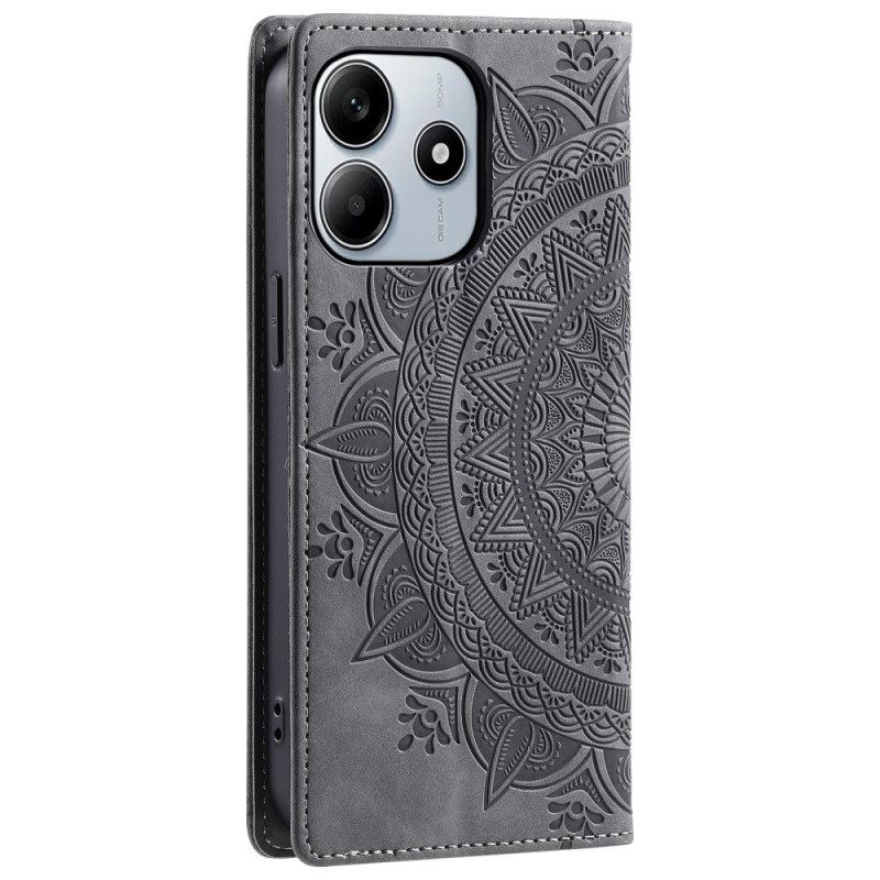 Nahkakotelo Xiaomi Redmi Note 14 5g Mandala-mokkanahkakuvio Suojakuori