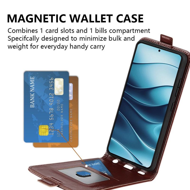 Nahkakotelo Xiaomi Redmi Note 14 5g Pystysuuntainen Läppä Ja Korttipaikka