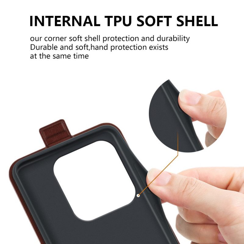 Nahkakotelo Xiaomi Redmi Note 14 5g Pystysuuntainen Läppä Ja Korttipaikka