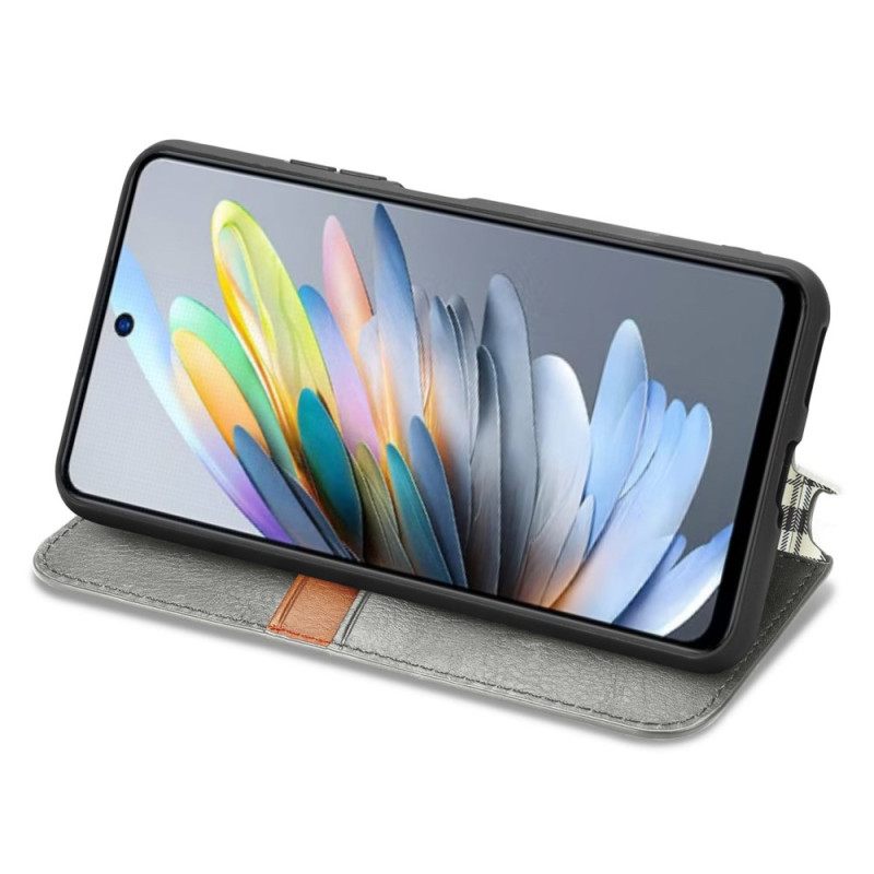 Nahkakotelo Xiaomi Redmi Note 14 5g Vintage-nahkakuvio