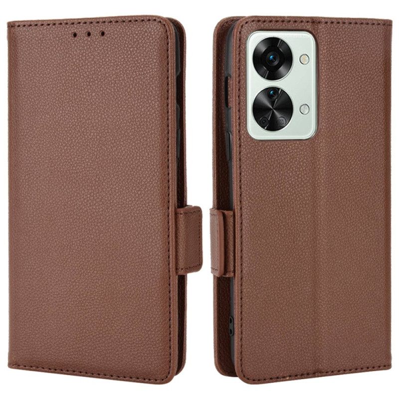 Flip Case OnePlus Nord 2T 5G Litsi-tekstuuri