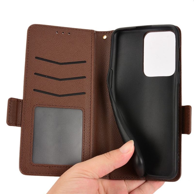Flip Case OnePlus Nord 2T 5G Litsi-tekstuuri