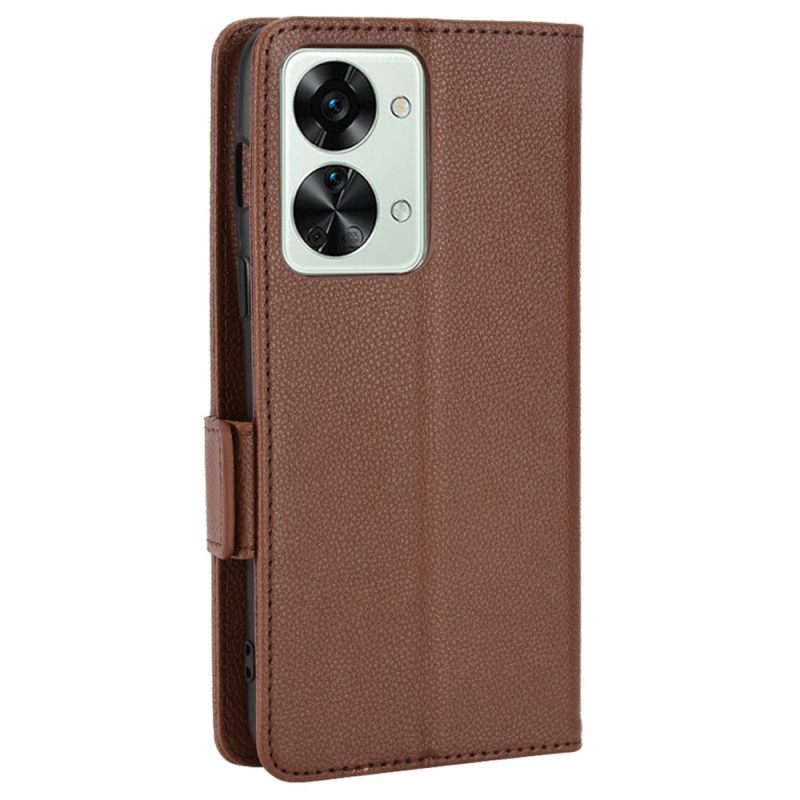 Flip Case OnePlus Nord 2T 5G Litsi-tekstuuri