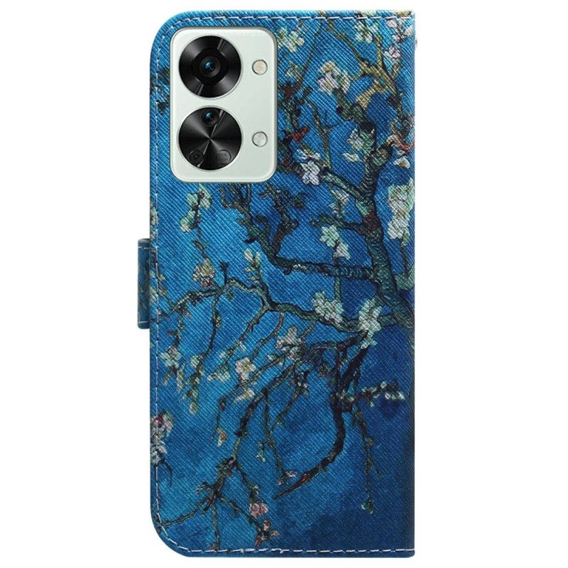 Kotelot OnePlus Nord 2T 5G Suojaketju Kuori Aprikoosikukkia Hihnalla