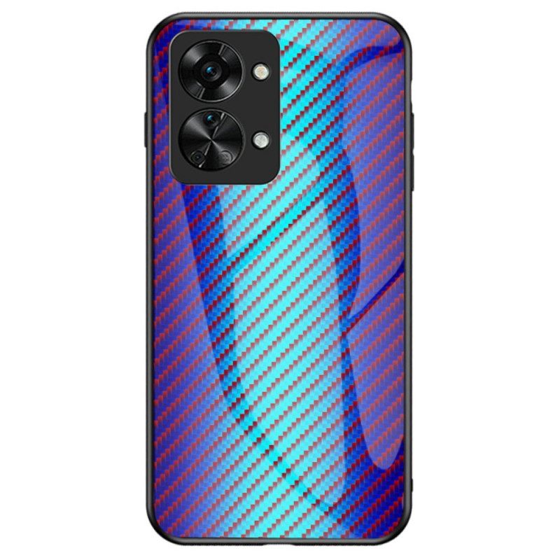 Kuori OnePlus Nord 2T 5G Carbon Fiber Karkaistu Lasi