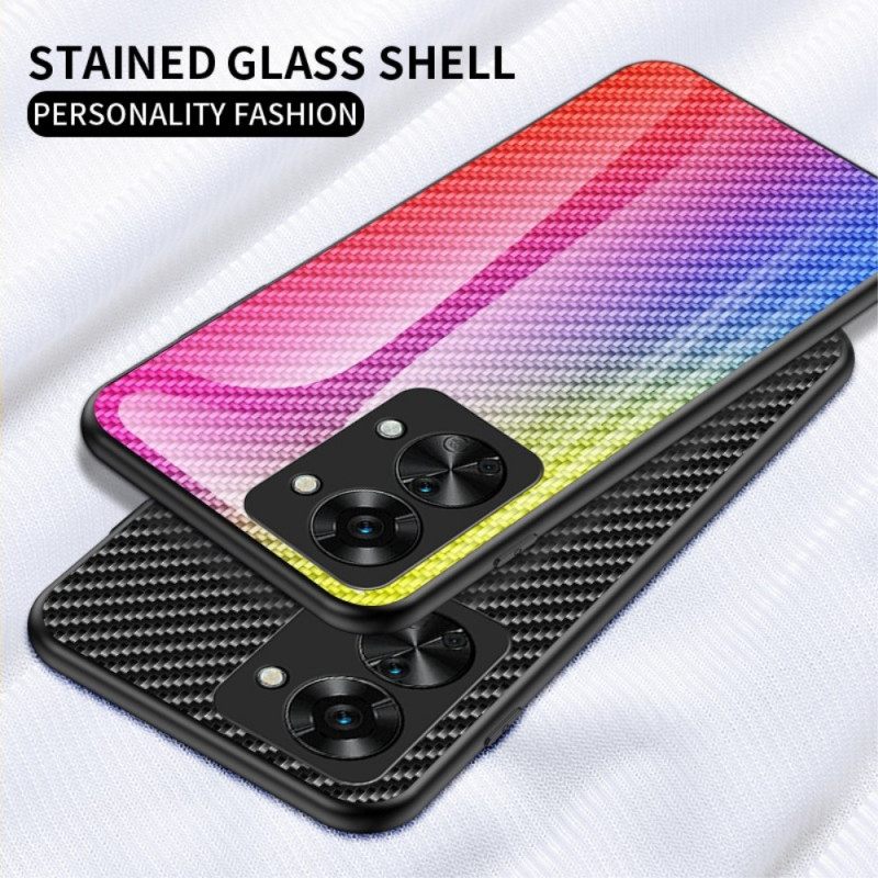 Kuori OnePlus Nord 2T 5G Carbon Fiber Karkaistu Lasi