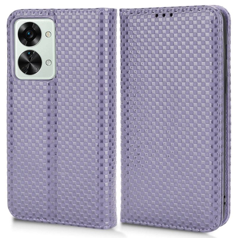 Puhelinkuoret OnePlus Nord 2T 5G Kotelot Flip Texture Grid