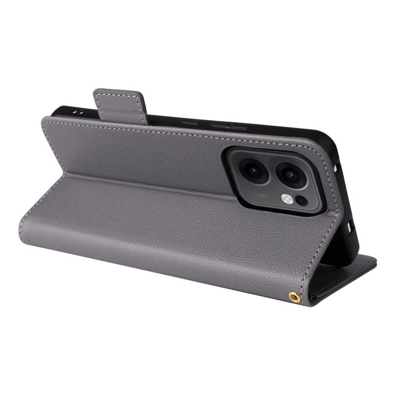 Kotelot Oppo Reno 13f 4g / 5g / 13 Fs 5g Litsikuvioinen Tekonahkahihna