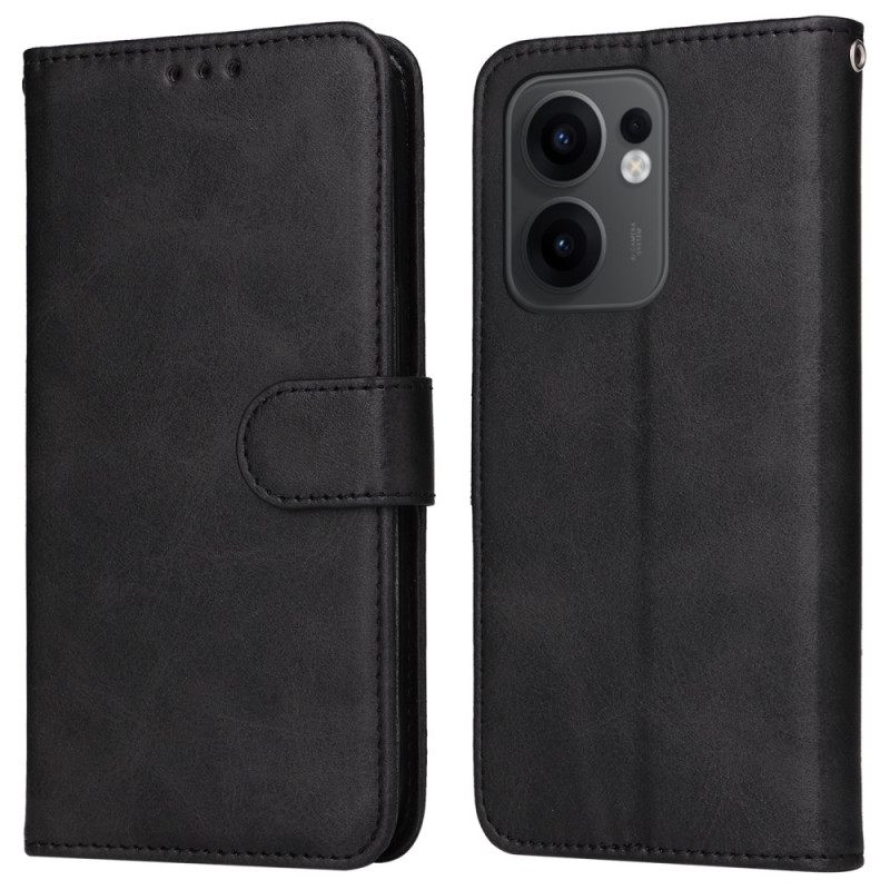 Kotelot Oppo Reno 13f 4g / 5g / 13 Fs 5g Yksivärinen Tekonahka Hihnalla