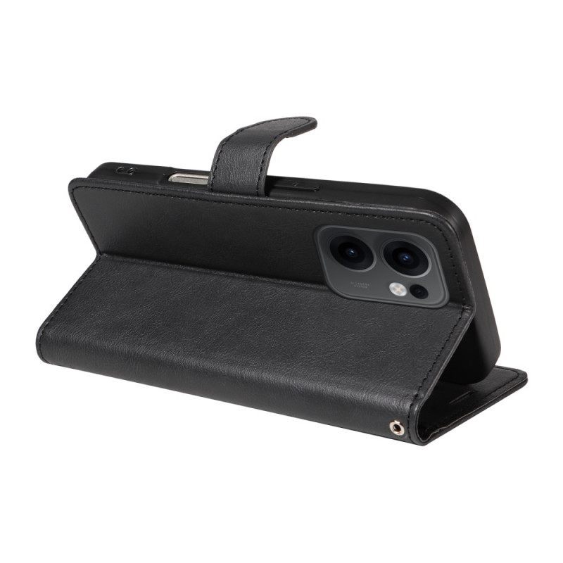 Kuoret Oppo Reno 13f 4g / 5g / 13 Fs 5g Yksivärinen Tekonahka