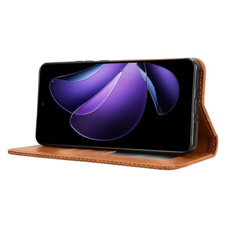 Nahkakotelo Oppo Reno 13f 4g / 5g / 13 Fs 5g Vintage Frieze Suojakuori