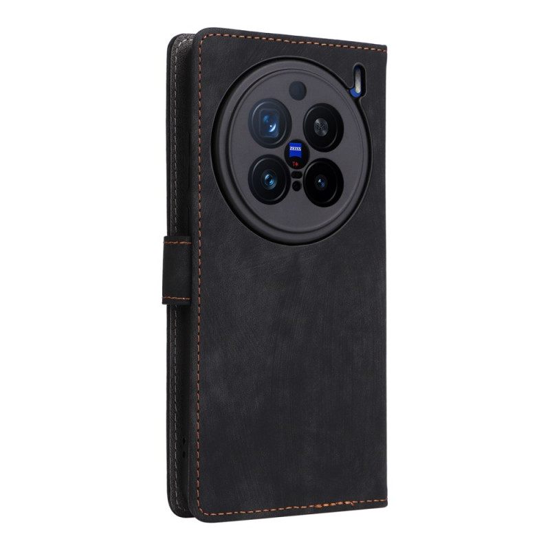 Kotelot Vivo X200 Pro Mokkanahkakuvioinen Ranneke Suojakuori