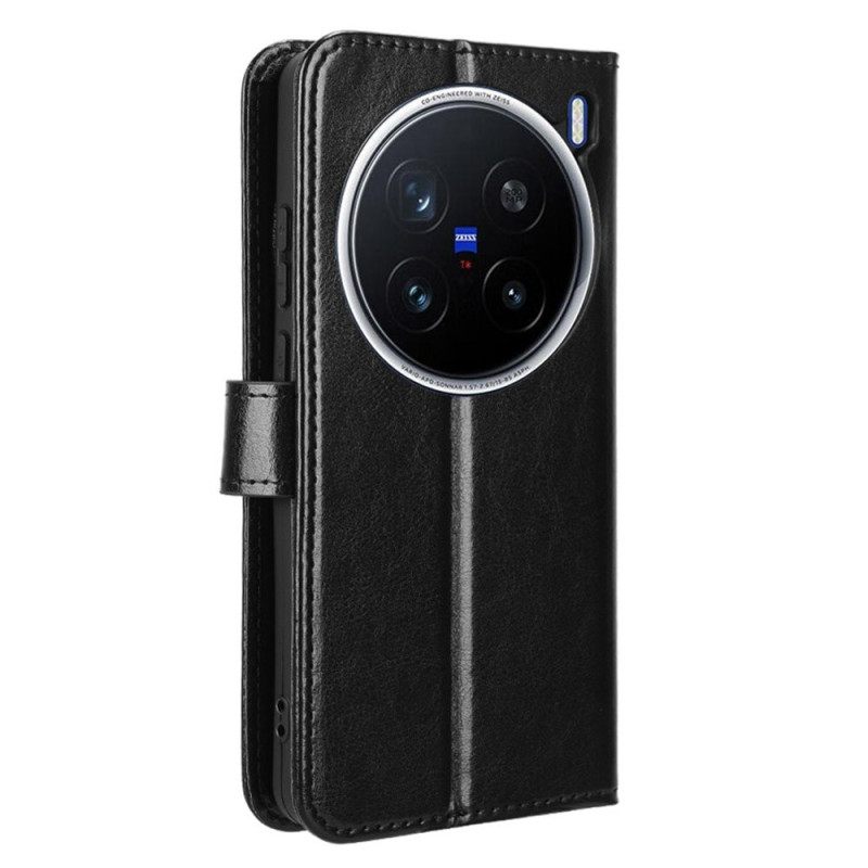 Kotelot Vivo X200 Pro Räikeä Keinonahka Suojakuori