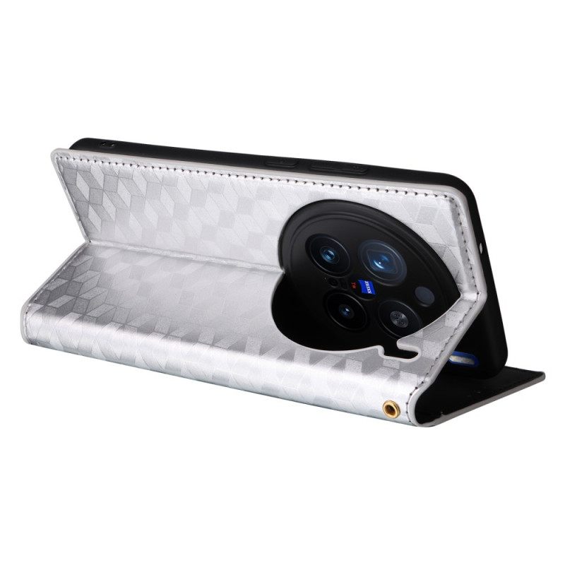 Nahkakotelo Vivo X200 Pro Puhelinkuoret Timanttikuvioinen